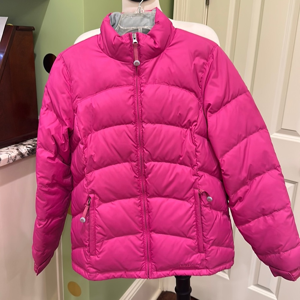 Lands end puffer coat fuschia